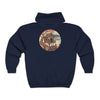Love Vibes Zip Hoodie —Tristan’s Treehouse Rustic Lakeside Circle Illustration by Tristan’s Treehouse