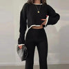 Women’s Casual Color-Block Two-Piece Set by FitiqueFit