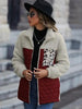 Unique Autumn Leopard Color Block Zip-Up Jacket Trendy Lightweight Jacket with Pockets Charming Winter Jacket by Stevvex
