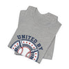 United by Baseball Tee | Patriotic Baseball Shirt, Vintage Red White Blue by Tristan’s Treehouse