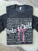 Note To Self || Pink Bow || White || Sweatshirt Or Hoodie by The Neeley Design Co Wholesale