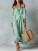 Women's Striped Loose-Fit Flared Maxi Dress – Holiday & Vacation by FitiqueFit