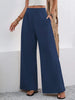 Women's High-Waist Wide-Leg Trousers with Pockets – Full Length by FitiqueFit