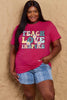 Simply Love Full Size TEACH LOVE INSPIRE Graphic Cotton T-Shirt by Simply Love
