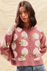 SO ME Strawberry Fruit All Over Button Sweater Cardigan by FitiqueFit