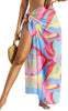 Sheer Chiffon High-Slit Swim Cover-Up Dress – Floral Print, One Size by FitiqueFit