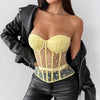 Women's Polka Dot Pink Soft And Seductive Waist Shaping Tube Top by My Store