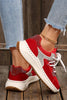 White Rhinestone PU Leather Platform Casual Sneakers by Wild and Free Boutique