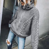 Women's Cable Knit Turtleneck Sweater by FitiqueFit