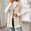 Women's Textured Sleeveless Hooded Vest by FitiqueFit
