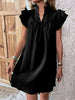 Elegant Ruffled Cap Sleeve Mini Dress Feminine & Flowy Summer Dress by Stevvex