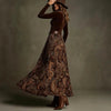 Women's Floral Print Long Sleeve Skirt Set with Belt – Caramel by FitiqueFit