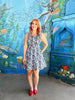 Coral Skater Dress by Retrolicious
