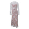 Women's Lace French-style Dress With Shawl
