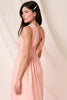 Ruched V-Neck Sleeveless Midi Dress For Women – Elegant and Chic Dress with Flattering Ruched Detailing and Sophisticated V-Neck by Stevvex