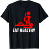 Men’s 220g Heavyweight Cotton T-Shirt – Double-Sided Print Tee with Healthy Lifestyle Theme by Dog Mom Hat