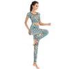 Printed navel short-sleeved quick-drying dance dress by FitiqueFit