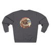 Curage Is a Universal Language Crewneck Sweatshirt — Teistan’s Tree House Back Patch by Tristan’s Treehouse