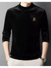 Men's Plus Size Velvet Embroidered Warm T-Shirt by Simply Love