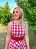 Gingham Midi Dress by Retrolicious