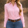 Ride Or Die Rhinestone Button Up Rodeo Shirt -Pink by Neon Spur