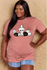 Simply Love Full Size Cat & Pumpkin Graphic Cotton T-Shirt by Simply Love