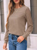 Lace Sleeve Crew Neck T-Shirt by Simply Love