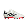 adidas Soccer Copa Pure II Club Firm Ground (Little Kid/Big Kid) Ivory/Black/Solar Red 3 Little Kid M by EasyOptionXY