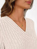 Ribbed Knit V-Neck Long Sleeve T-Shirt by Simply Love