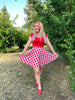 Red Gingham Skater Skirt by Retrolicious