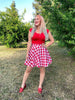 Red Gingham Skater Skirt by Retrolicious