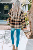 Classic Plaid Button Front Shirt Jacket with Breast Pockets Casual & Minimalist Outerwear by Stevvex
