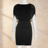Women's Sleeveless Bodycon Midi Dress with Mesh Paneling – High Waist by FitiqueFit
