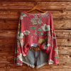 Women’s Fall Wildflower Print Long Sleeve T-Shirt by FitiqueFit