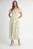 Polka Dot Puff Sleeve Midi Dress For Women – Vintage Fluttering Polka Dot Dress, Feminine Puff Sleeve Dress, Retro Midi Dress, Classic Chic Dress by Stevvex