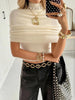 Womens Off-shoulder Short-sleeve Top by My Store