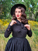 Helen Retro Blouse in Black by Retrolicious