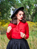 Helen Retro Blouse in Red - Plus Sizes only by Retrolicious