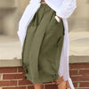 Women's Solid Color Cotton Wide Leg Cropped Pant by FitiqueFit