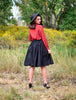 Helen Retro Blouse in Cognac - 3X only by Retrolicious