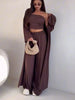 Tube Top & Cardigan & Pants Three Piece Set by Wild and Free Boutique