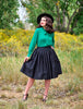 Peggy Swing Skirt in Black by Retrolicious