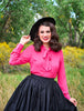 Helen Retro Blouse in Pink by Retrolicious