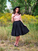 Peggy Swing Skirt in Black by Retrolicious