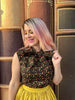 Peggy Swing Skirt in Mustard by Retrolicious
