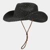 Women's Panama Straw Woven Sun Hat – Windproof Sequin Detail Beach Hat by FitiqueFit