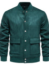 Men's Baseball Collar Snap Down Jacket