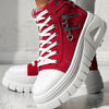 Muffin Heel Side-Zipper & Dual Lace-Up Casual Sneakers for Women by FitiqueFit