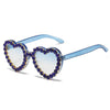 Peach Heart Rhinestone Sunglasses – Y2K INS Style by FitiqueFit
