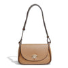Crossbody Half Round Lock One Shoulder Flap Women's Bag